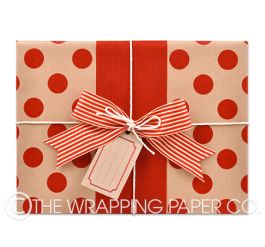 Wrapping Paper Counter Roll Solid Kraft Red (50cmx50m)