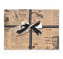 Vintage news kraft wrapping paper