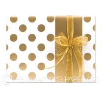 Large dot gold wrapping paper