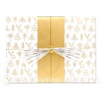 geo forest gold christmas wrapping paper
