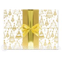 kerstboom gold christmas wrapping paper